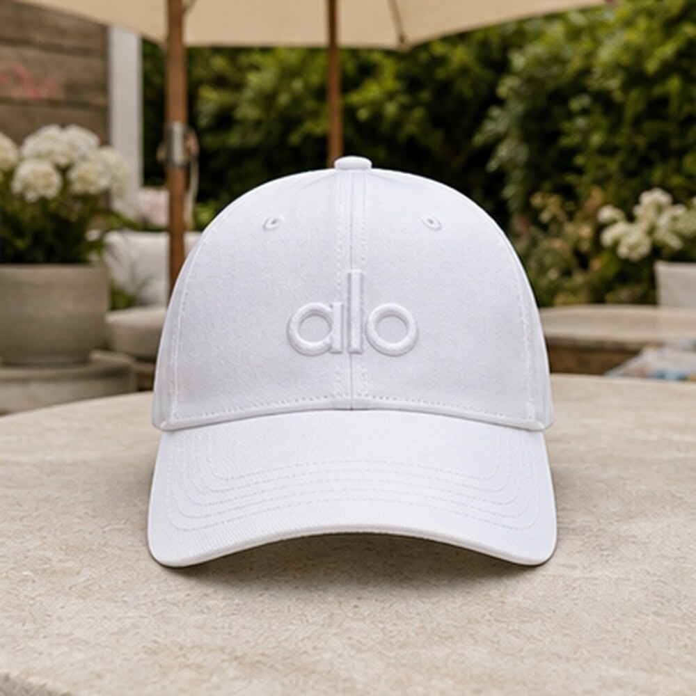 Alo Yoga White Baseball Cap Tennis Golf Yoga Hat